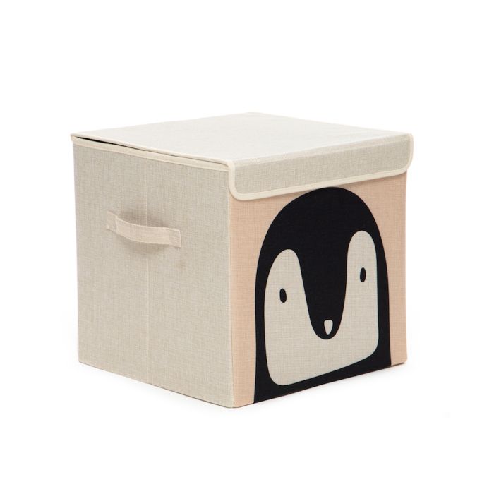 Caixa Organizadora Linha Animals com tampa - Pinguim