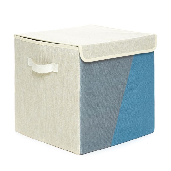 Caixa Organizadora Coleçāo Traços - Linha Exclusiva Momis Petit - Cinza e Azul