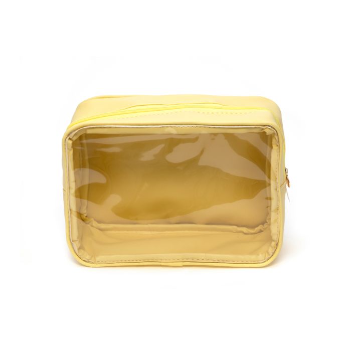 Necessaire Joy Essential Cristal Amarelo - PERSONALIZÁVEL COM NOME