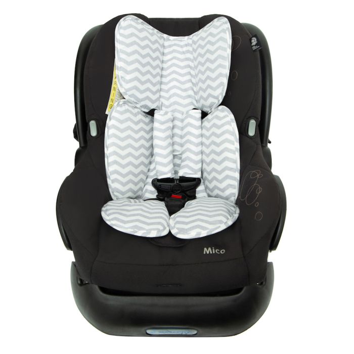 Capa Protetora para Bebê Conforto / Cadeirinha de  Carro - Chevron Cinza