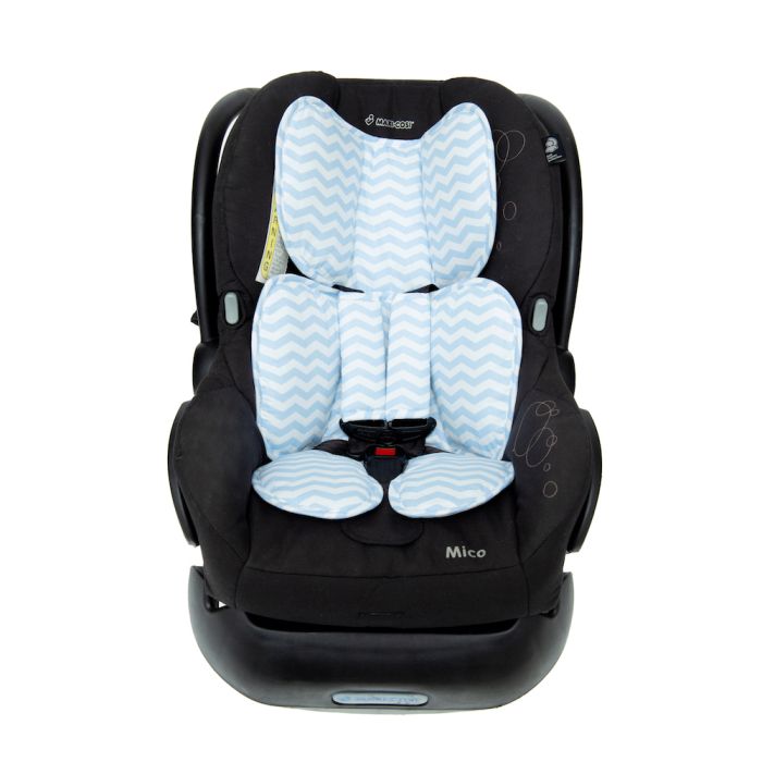 Capa Protetora para  Bebê Conforto / Cadeirinha de Carro - Chevron Azul 