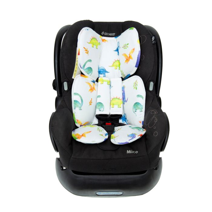 Capa Protetora para  Bebê Conforto / Cadeirinha de Carro - Dinos / Triângulos